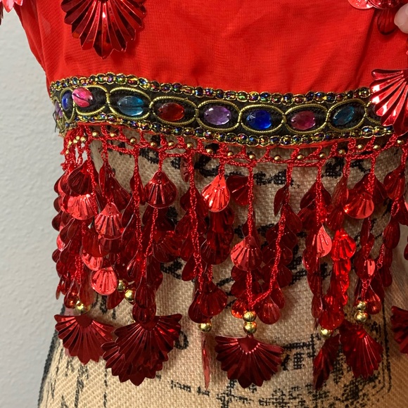 NWOT Beaded Jeweled Boho Belly Dancer Top - Picture 5 of 8